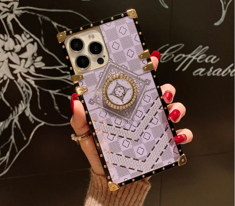 Luxury Flower Glitter Diamond Phone Case For iPhone