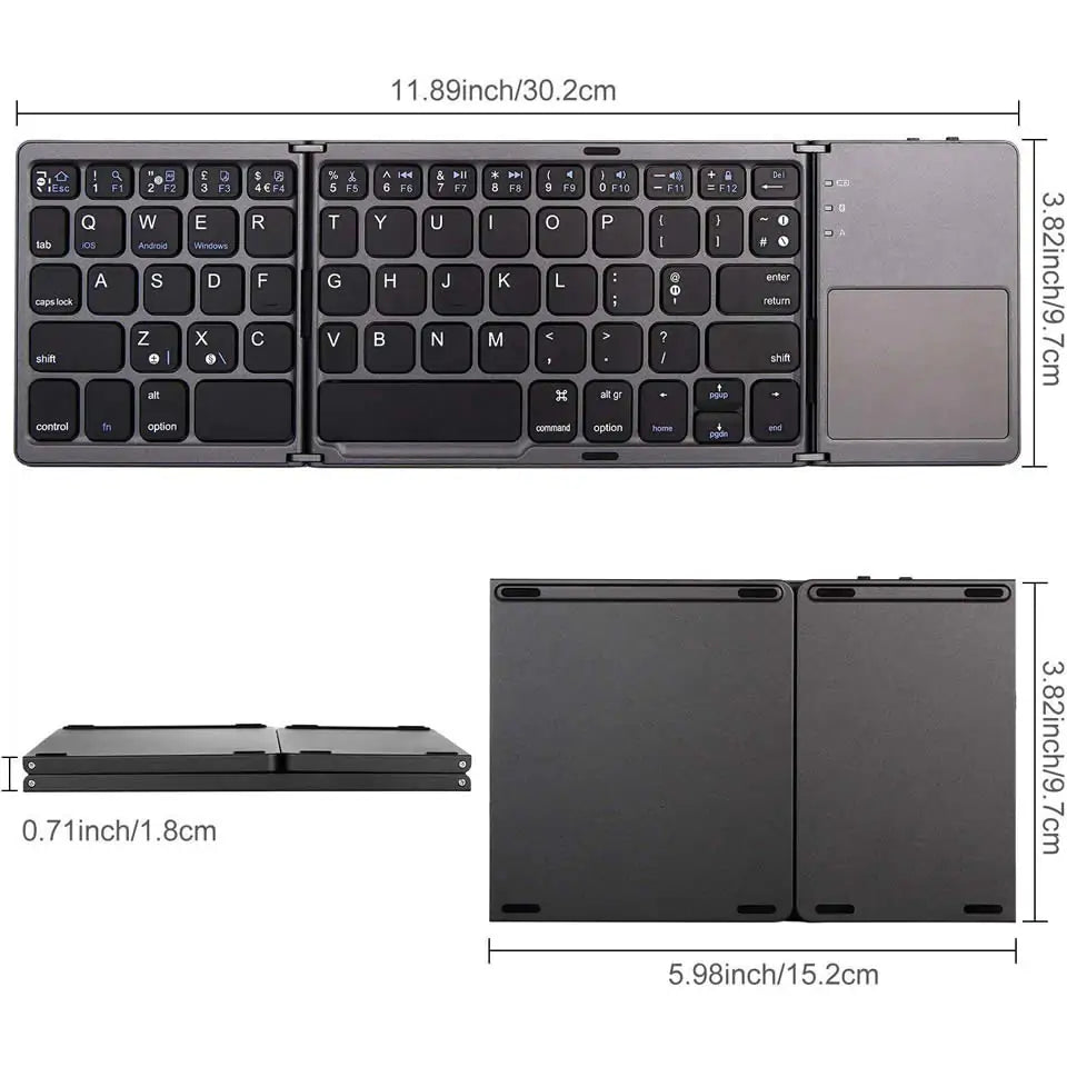 Portable Bluetooth Keyboard With Touchpad