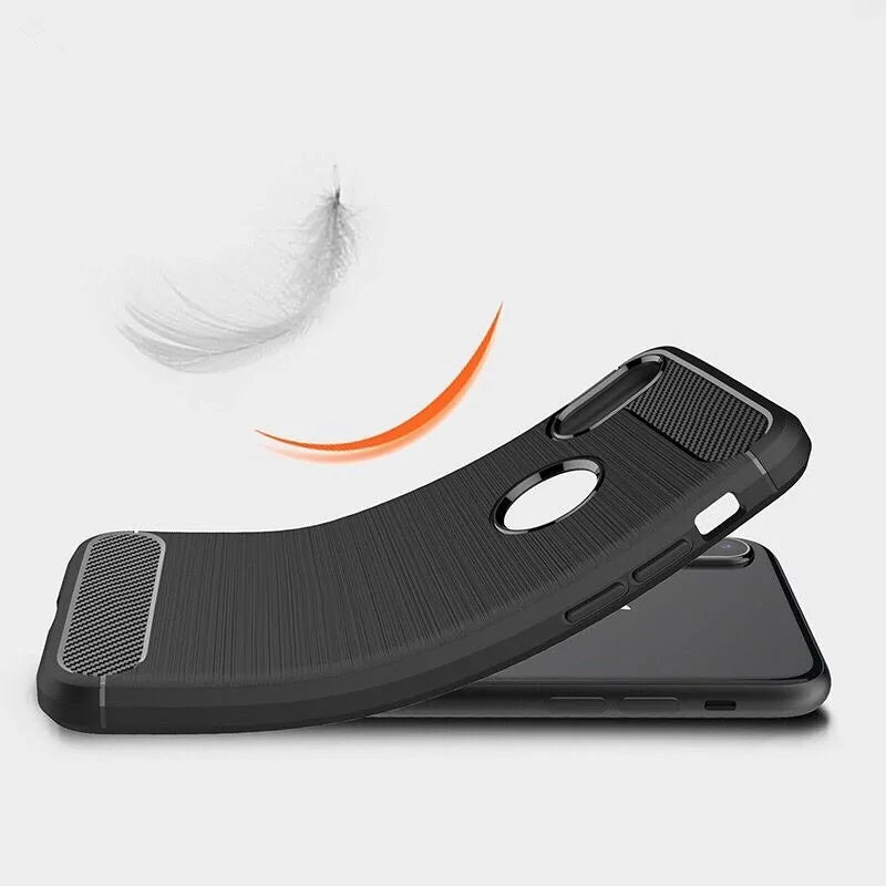 Carbon Fiber Brushed TPU Case For iPhone