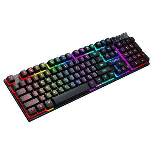 Wired LED Keyboard With Mouse Set