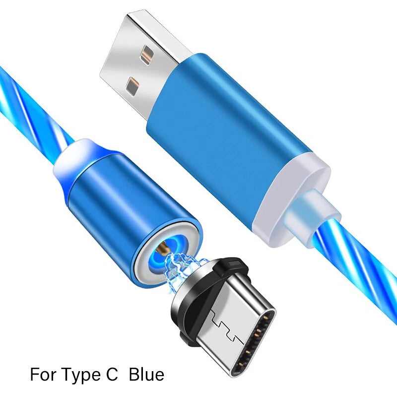 LED Glow Flowing Magnetic Charger Cable