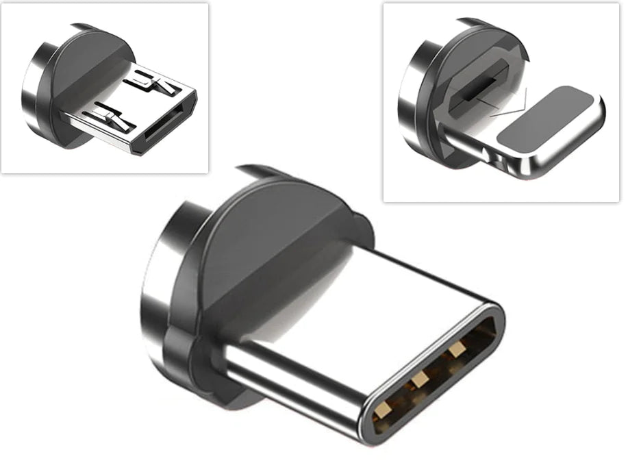 Magnetic Cable For Micro, USB Type C, and IOS Charger Fast Charging