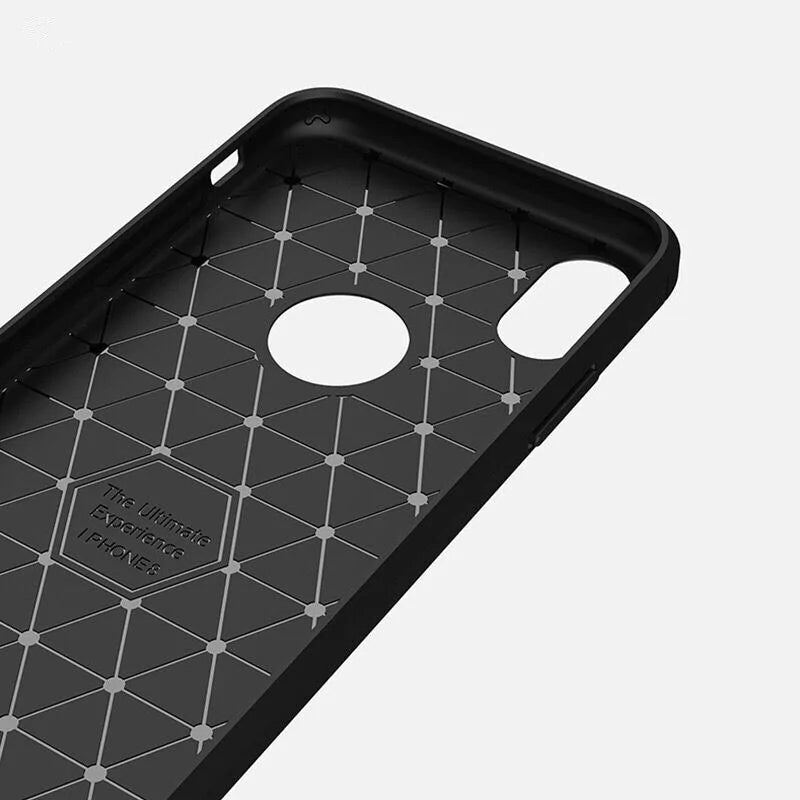 Carbon Fiber Brushed TPU Case For iPhone